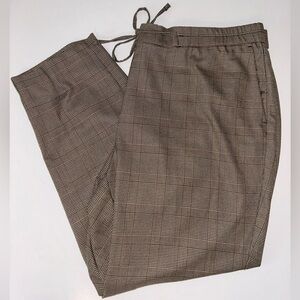 J. Jill women’s‎ Tie Waist Pants black tan plaid Houndstooth Slim Ankle size 2X